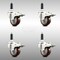 Service Caster 3 Inch 316SS Maroon Poly Swivel 3/4 Inch Expanding Stem Caster Set Lock Brake SCC-SS316TTLEX20S314-PPUB-MRN-34-4 - alternate 2